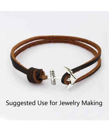LolliBeads (TM) 3mm Dark Brown Espresso Leather Cord Braiding String - 5 Yards - Buy Online on GoSupps.com