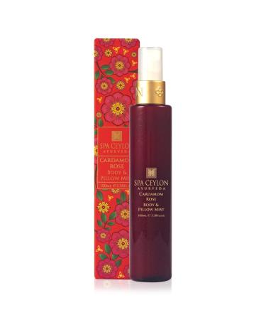 SPA CEYLON Cardamom Rose Body and Pillow Mist | Refreshing Skin Care Spray with Witch Hazel and Himalayan Rose | Non-Oily Fragrance Mist for All Skin Types