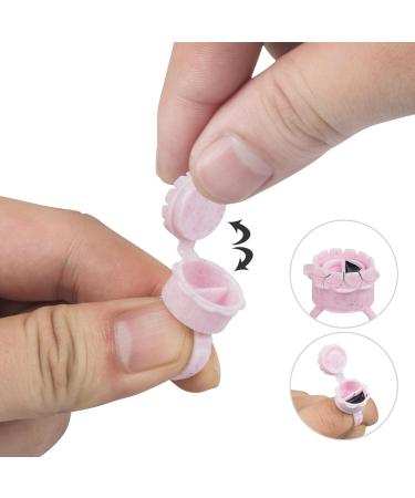 Glue Cups for Lash Extensions | Versatile Eyelash Glue Holder Ring Lash Glue Holders - Portable Lash Extension Supplies Lash Glue Cups for Makeup Artist Manicurist - Buy Online on GoSupps.com