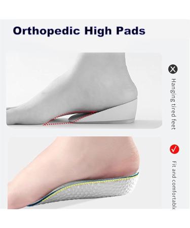 Orthopedic High Pads 2.0 & 1.0 | Height-Lifting Insoles & Arch Support for Men & Women - Black 0.59in - Buy Online on GoSupps.com