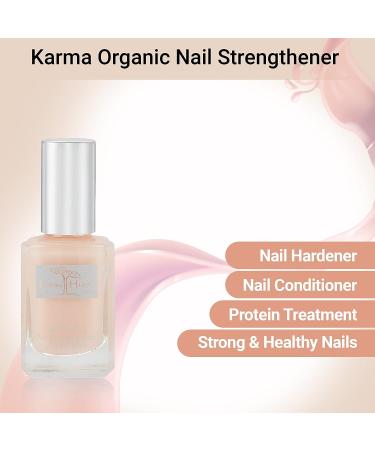 Karma Organic Nail Strengthener & Ridge Filler Base Coat - Nail Hardener & Growth Treatment for Thin & Damaged Nails - Non-Toxic, Vegan & Cruelty-Free (0.47 FL oz) - Buy Online on GoSupps.com