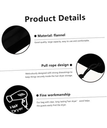 Didiseaon 3 Pcs Hair Dryer Storage Bag Drawstring Hair Dryer Pouch Hair Dryer Purse Jewelry Portable Flannel - Buy Online on GoSupps.com