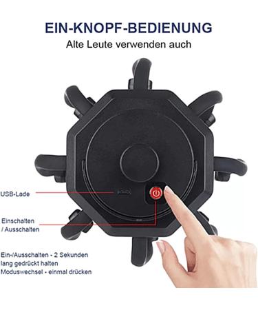 Ultra Scalp Massager Octopus - Electric Head Massage Device for Deep Relaxation | 10 Vibrating Contacts | Upgrade Black - Buy Online on GoSupps.com