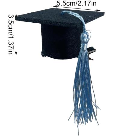 AIYING Small Graduation Hat - 3D Doctoral Hat Hair Clip Headband | 10 3D Graduation Hat Hairpins Dress up Photo Decoration Supplies for Graduation Blue - Buy Online on GoSupps.com