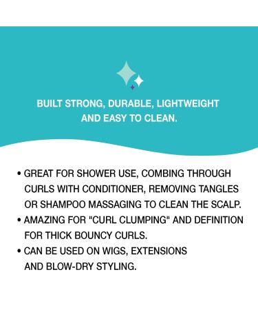 Curl Keeper Flexy Brush - Turquoise | Detangle & Clump Curls - Buy Online on GoSupps.com