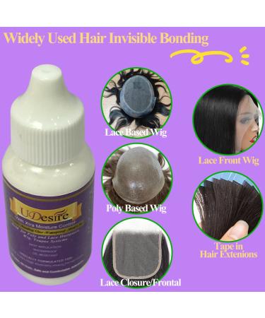 Invisible Bonding Glue 1.3oz - Waterproof Light Hold Wig Glue for Poly & Lace Hairpieces Toupees & Hair Replacement Systems - Extra Moisture Control 38ml - Buy Online on GoSupps.com