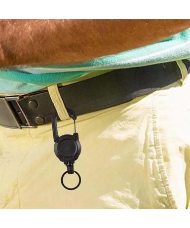 Giroayus Outdoor Automatic Retractable Wire Rope Luya Tactical Keychain - Black+White - Buy Online on GoSupps.com