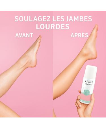 Laco - Roll On Jambes L g res Effet Froid Instantan - Soulage Les Jambes Lourdes et Fatigu es - Format 60ml Pratique Emporter - Avec Aloe Vera & Huile d Olive - Buy Online on GoSupps.com