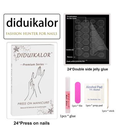Yellow Daisy French Tip Press on Nails - 24Pcs Short Square False Nails for Women - Buy Online on GoSupps.com
