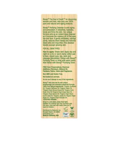 Organic Vegan Facial Cleanser - Vivifying Makeup Remover Detoxifies Exfoliates & Anti-aging Formula - Buy Online on GoSupps.com