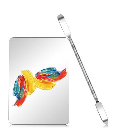 Buy Stainless Steel Makeup Mixing Palette & Spatula | Professional Cosmetic Foundation & DIY Art Supplies - Buy Online on GoSupps.com