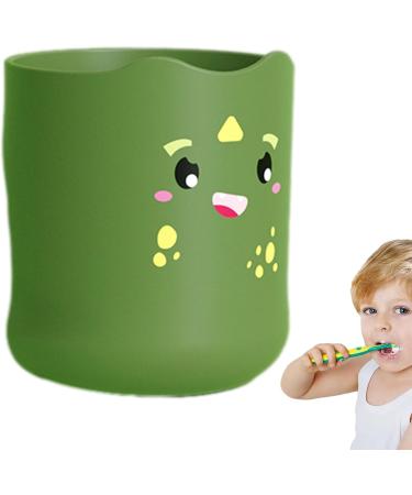 Shakven Kids Toothbrush Cup | 300ml Cartoon Water Cup Mouth Rinse Cup Adorable Bathroom Cup Smooth Kids Cup for Boys Girls Toothbrush Little Dinosaur - Buy Online on GoSupps.com