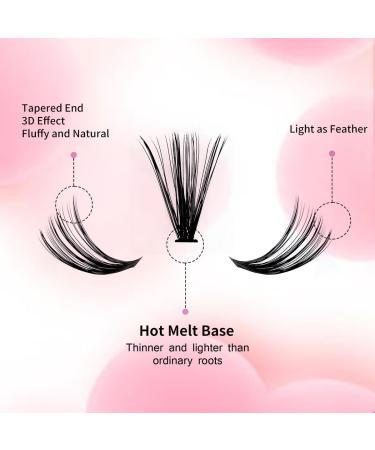 Riya Lash Clusters DIY 10D-20D Eyelash Extensions - 240pcs D Curl Volume Wispy Individual Lashes for DIY at Home - (10D-20D 0.07D 9-15Mixed) - Buy Online on GoSupps.com