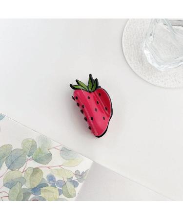Charming Strawberry-Shaped Hair Claw Clip - Stylish Durable and Perfect for a Tropical- Look - Buy Online on GoSupps.com