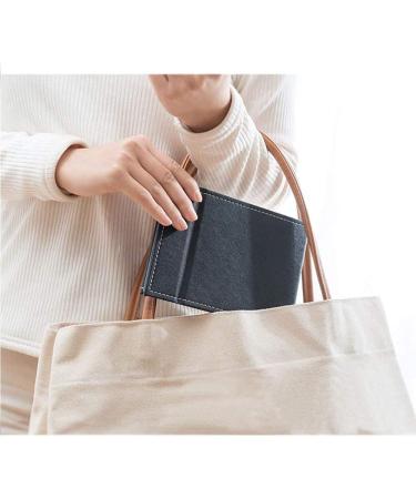 SITAKE Portable Folding Makeup Mirror 2 Pcs Set | Adjustable Stand, PU Leather Desktop Vanity Mirror | Ideal for Personal, Office, and Travel | Mini & Large | Black - Buy Online on GoSupps.com