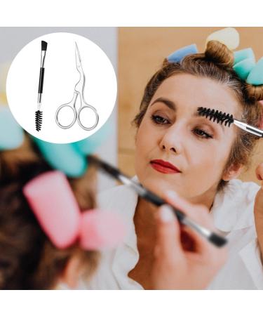 Lot 2 Ciseaux Sourcils Pointus en Acier Inoxydable Brosse Double T te Kit de Soins Sourcils Pr cis pour Maquillage Coupe Poils Nez Outils de Taille Professionnels Usage - Buy Online on GoSupps.com