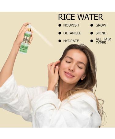 7.14 FL OZ Rice Water For Hair Growth All Natural Vegan Leave in Rice Water Spray Hair Care Products for Woman & Men Rice Water Hair Growth Spray Hair Mist For Dry Frizzy Weak Damaged Hair - Buy Online on GoSupps.com
