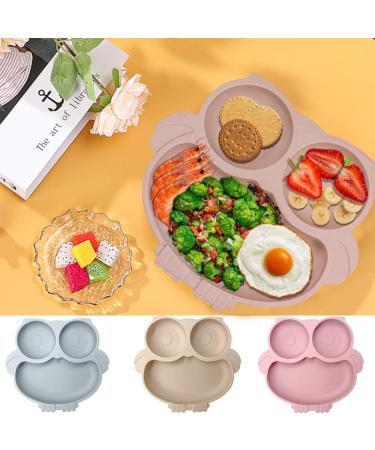 Ysister Children's Silicone Plates with Suction Cup - Non-Slip Baby Plate Set (3 Pieces) for Toddlers and Kids - Perfect for Mealtime - Buy Online on GoSupps.com
