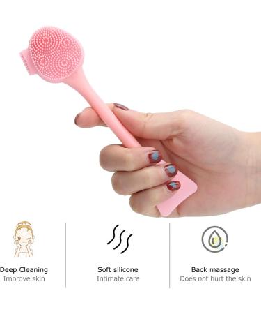 Silicone Facial Mask Cleansing Brush - Soft Deep Clean for Blackheads | Comfortable Handle in Pink - Buy Online on GoSupps.com