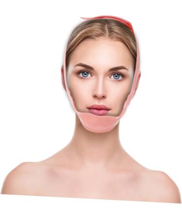 Angoily Silicone Beauty -lifting Artifact Chin Lift Strap Thin Belt Facial Firming Band V Line Belt Anti-aging Facial Silica Gel Pink Small Powder - Buy Online on GoSupps.com