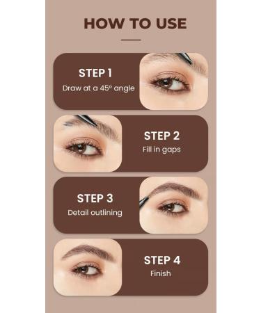 GodbTG 2 Sets Microblading Eyebrow Pencil Eyebrow Pencils for Women Eye Brow Tinting Kit 4 Dark Brown - Buy Online on GoSupps.com