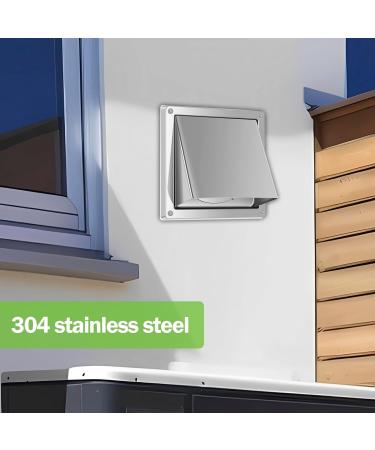 Abizarch 4 Inch Dryer Vent Cover 304 Stainless Steel Wall Exhaust Covers with 4 Screw Washers Weather Proof Exterior Wall Vent Cover Outdoor Dryer Vent Covers for Dryer and Extractors ZHAZHAMO(100mm) - Buy Online on GoSupps.com