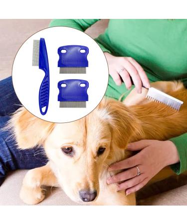 Portable 3-Part Flea Comb for Cats & Dogs - Effective Flea & Lice Removal Grooming Tool (Blue) - Buy Online on GoSupps.com