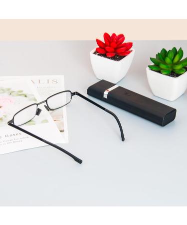 Cokobin Ultra-Light Reading Glasses - Metal Frame Full Frame 2.5 Diopters Stylish Visual Aid for Men & Women - Includes Glasses Case (Black) - Buy Online on GoSupps.com