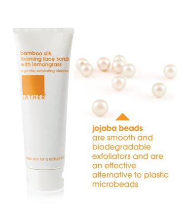 LATHER Bamboo Silk Foaming Cleanser - Best Foaming Face Wash for Oily & Acne Prone Skin - Gentle Exfoliating Scrub - 4 Fl Oz - International Shipping Available - Buy Online on GoSupps.com