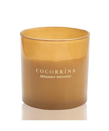 Cocorr na Candle fragrance candle in a glass-bergamot-patchouli burning time up to 110 hours with 3 wicks natural soy candle Christmas gift candle 1300g bergamot patchouli 1300g