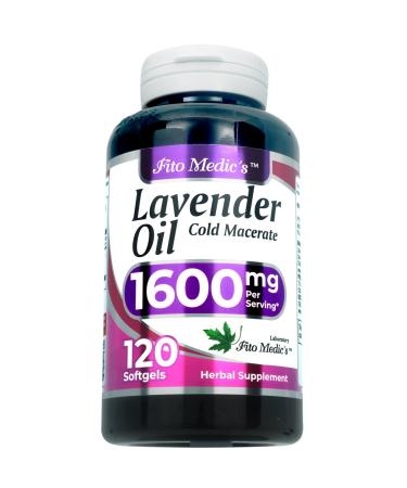 FITO MEDIC'S Lab | Lavender Pills |120 Soft gels | 1600 mg | Better Absorption | Lavender Extract | Lavanda Oil