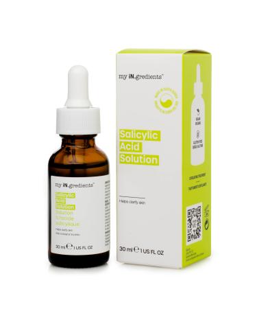 Masque Bar My Ingredients Salicylic Acid Solution - Exfoliating Solution For Face - Healing Acne Spot Treatment For Blemish Prone Skin Korean Skincare - 1Fl oz Salicylic Acid Serum