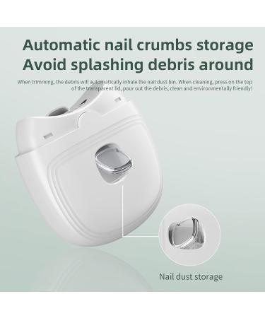 Pouway Electric Nail Clipper Automatic Portable Nail File with LED Light & 2 Speeds Nail Scraps Storage USB Rechargeable Safety Fingernail Trimmer for Kids Seniors and Adult (A Green) - Buy Online on GoSupps.com