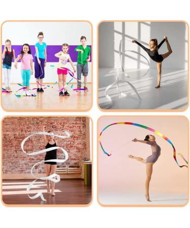 Huianer Dance Ribbons: Gymnastics Ribbon Streamers for Children - Rainbow 2pcs - Buy Online on GoSupps.com