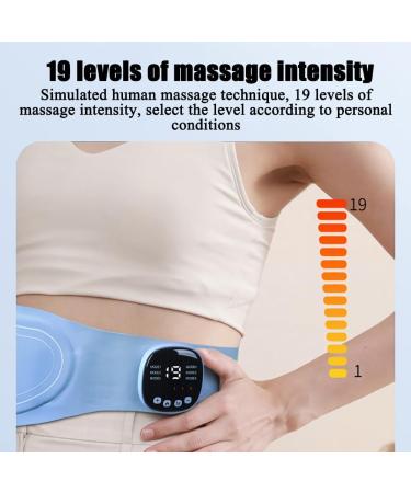 Wireless Stomach Heating Belt - 9 Modes 19 Intensities Hot Compression & Microstrom for Pain Relief - Buy Online on GoSupps.com