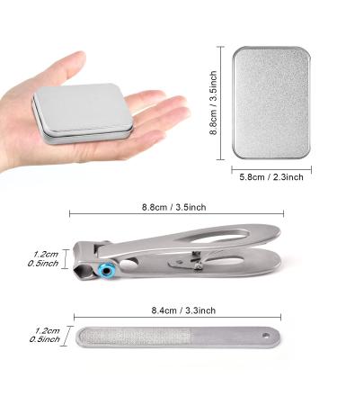 Sopito Stainless Steel Nail Clipper Set - Fingernail & Toenail Knipper with Nail File & Metal Box | International Shipping - Buy Online on GoSupps.com