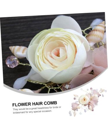 Beatifufu Bridal Hair Comb Wedding Flower Hair Comb Wedding Hair Comb Wedding Headdress Flower Bride Hair Comb Floral Hair Comb Flower Hair Side Comb Bridal Hair Accessories Hair Insert Comb - Buy Online on GoSupps.com