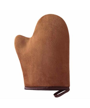 Grand gant autobronzant doux en velours | Double face avec doublure anti-taches | Finition bronz e sans traces | Application int grale du corps et du visage | Lavable en machine et r utilisable