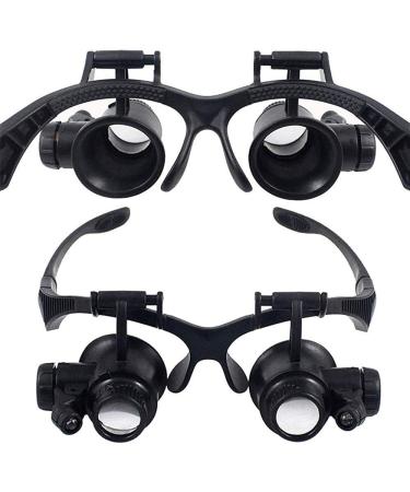 Headband Magnifier 10X 15X 20X 25X LED Head Magnifier Light Glasses Watchmaker Jewelry Optical Lens Glass Loupe Magnifying Glass - Buy Online on GoSupps.com