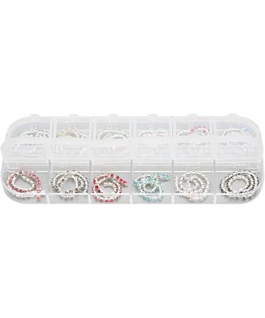 Sonew 2 Boxes Nail Art Chains 12 Colors Metal Nail Rhinestones Chains Shining Nail Charms Decoration for Salon - Buy Online on GoSupps.com