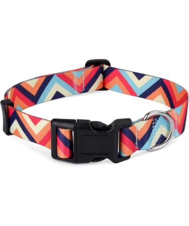 Mihqy Adjustable Dog Collar | Soft & Comfortable Bohemian Design | Colorful Arrow for Small Medium Large Dogs (Neck 38-63 cm) - Buy Online on GoSupps.com