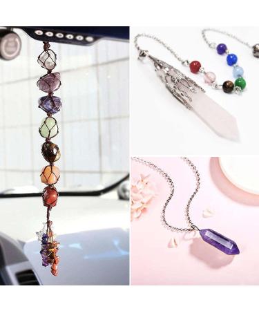 Chakra Stone Healing Crystals Set - 14pcs Natural Gemstone Wand Set for Reiki, Meditation, and Yoga - Buy Online on GoSupps.com