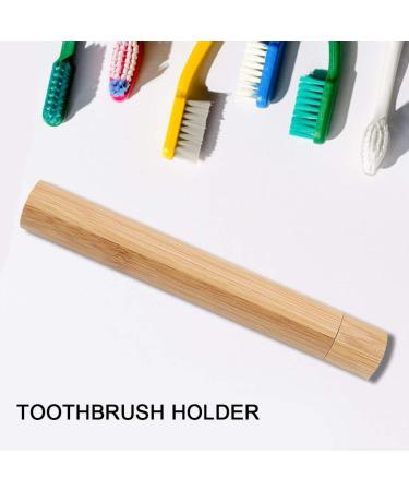Viagasafamido Bamboo Toothbrush Case | Portable Eco-Friendly Bamboo Holder for Travel & Outdoor Use - Buy Online on GoSupps.com