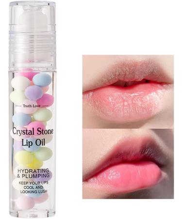  Ynnhik Rotating lip oil roller rotating lip oil roller | Moisturizing and non-sticky lip oil | Clear colorless plumping lip oil with - Buy Online on GoSupps.com