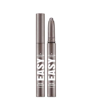 Eyeshadow Sticks Multiple-Use Shimmery Glitter Makeup Pen Highlight Base Priming Blusher Eyebrow Pencil Metallic High Gloss Creamy Make Up Pen Silky Smooth Texture Long Wearing Water (Grey One Size) 1 count (Pack of 1) Grey