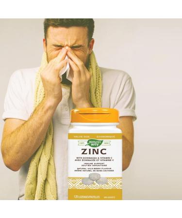 Nature s Way Zinc with Echinacea & Vitamin C - Immune Support Supplement with Zinc Echinacea and Vitamin C Natural Wild Berry Flavour - 120 Lozenges Value Size 120 Count (Pack of 1) - Buy Online on GoSupps.com