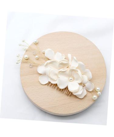 Angoily Bride Headpieces for Wedding Metal Hairpin Stick Wedding Headpiece for Bride Bridal Hair Fruit Headband Flower Hair Accessories Pore Scraper Women's Cloth Flowers Pearl - Buy Online on GoSupps.com