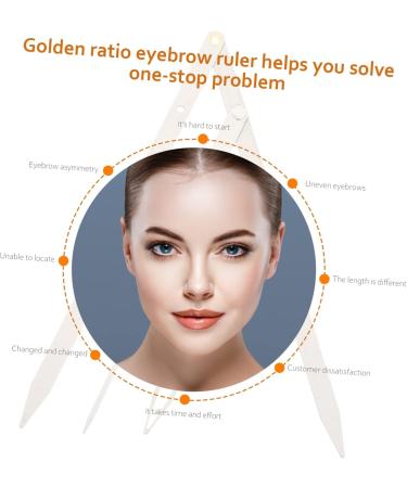 KALLORY 4 Pcs Second Generation Scale Makeup Stencil Makeup Caliper Eyebrow Drawing Tool Tracer Printable 25x5x0.6cmx4pcs Silverx4pcs - Buy Online on GoSupps.com