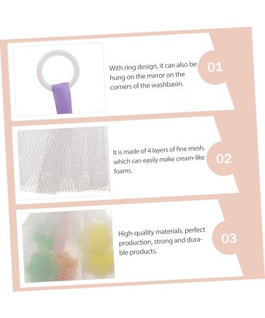 WOONEKY Shower Net Bath Soap Soap Foam Shower Foaming Net Soap Net Nylon - Buy Online on GoSupps.com