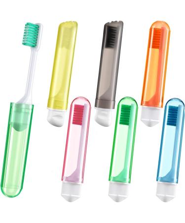 Charcoal Travel Toothbrush - Portable Folding Super Soft Bristle for Camping & Hiking (Orange) | Eco-Friendly Accessories - Buy Online on GoSupps.com